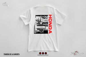 03 T-Shirt WHITE HONDA S2K Simple ROJO Reverse Camiseta TrackTool Planet - HONDA S2K